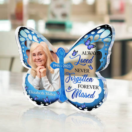 Custom Memorial Gifts for Loss Personalized Memorial Gifts, Butterfly Shaped Acrylic Plaque, Loss Of
