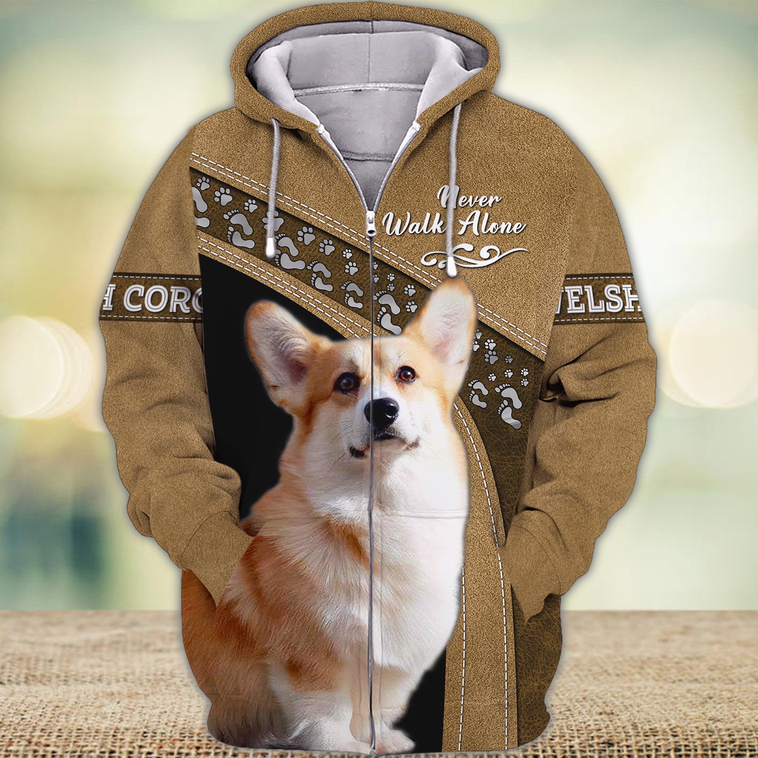 Pembroke Welsh Corgi Lover Never Walk Alone 3D Full Print Shirts 1134