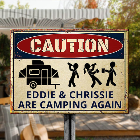 Drunk Campers Are Camping Again Metal Sign, Camping Gift