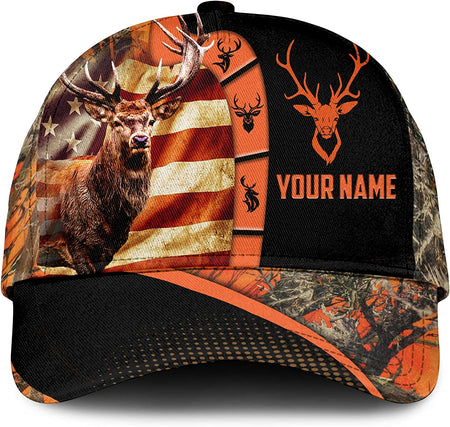 America Deer Trucker Hat Hunting Hats for Men, Gift For Hunter, Father