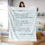 To My Mom from Daughter Throw Blanket Love Letter Air Mail Blankets
