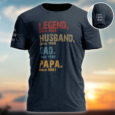 Personalized Legend Husband Dad Papa Since T-shirt, Best Gift For Father's Day
