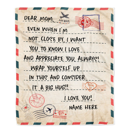  to My Mom Customized Blanket, Letter Airmail Fleece Blanket for  Mom, Throw Blanket, Personalized Gifts for Mom from Daughter or Son, Mom  Gift for Christmas Mother's Day, Mom Birthday Gifts 