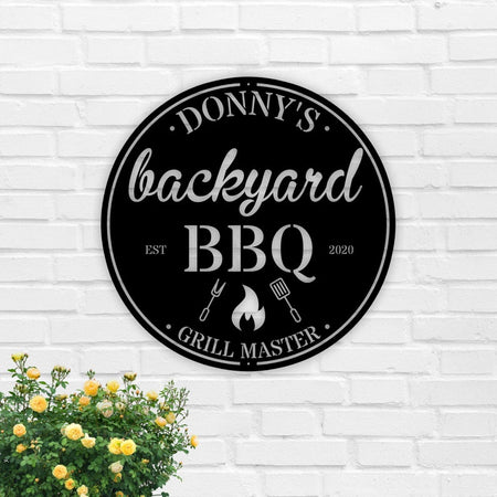 Grill Master BBQ Custom Outdoor Metal Signs Grill Gifts for Dad Backyard  Metal Sign - Custom Laser Cut Metal Art & Signs, Gift & Home Decor