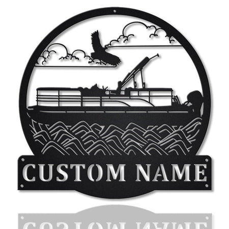 Personalized Pontoon Boat Metal Sign Art