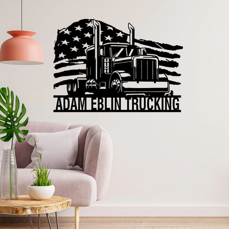 Personalized Trucker Sign Truck Driver Custom Metal Sign Truck Sign Gifts  For Trucker - Custom Laser Cut Metal Art & Signs, Gift & Home Decor